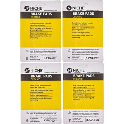 Brake Pad Set for Suzuki Burgman AN400S (59301-14810, 59301-14820) 4 Pack