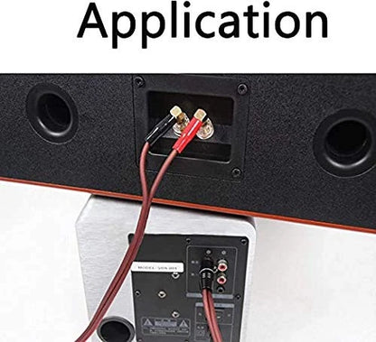 Banana Plug to RCA Speaker Cable for Speaker Wire (3.28 ft)