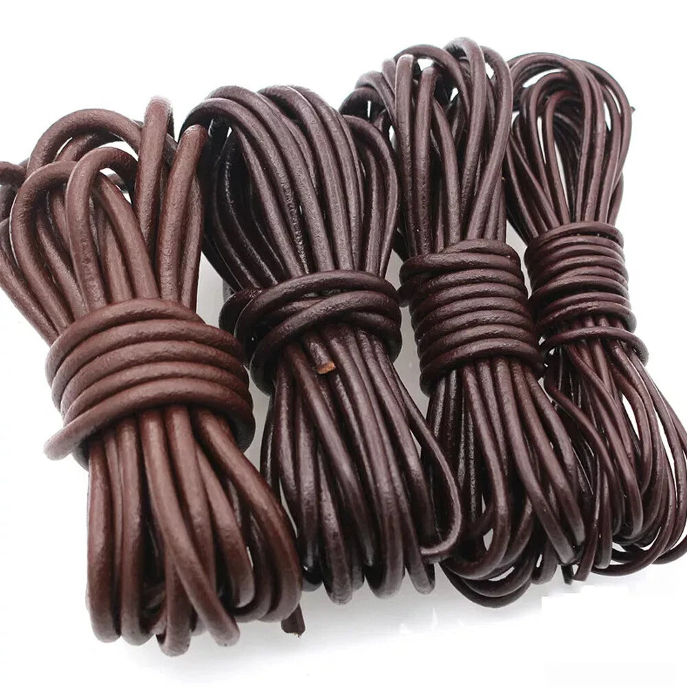 Leather Cord Lace Rope Weave String for Crafting (1-6mm)