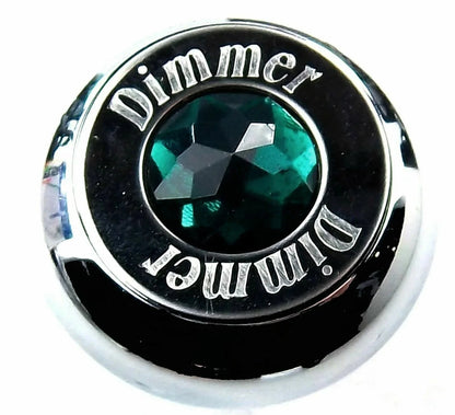 Deluxe Dimmer Control Knob Green Jewel for SS Block Letter 1/4" Shaft (95663)