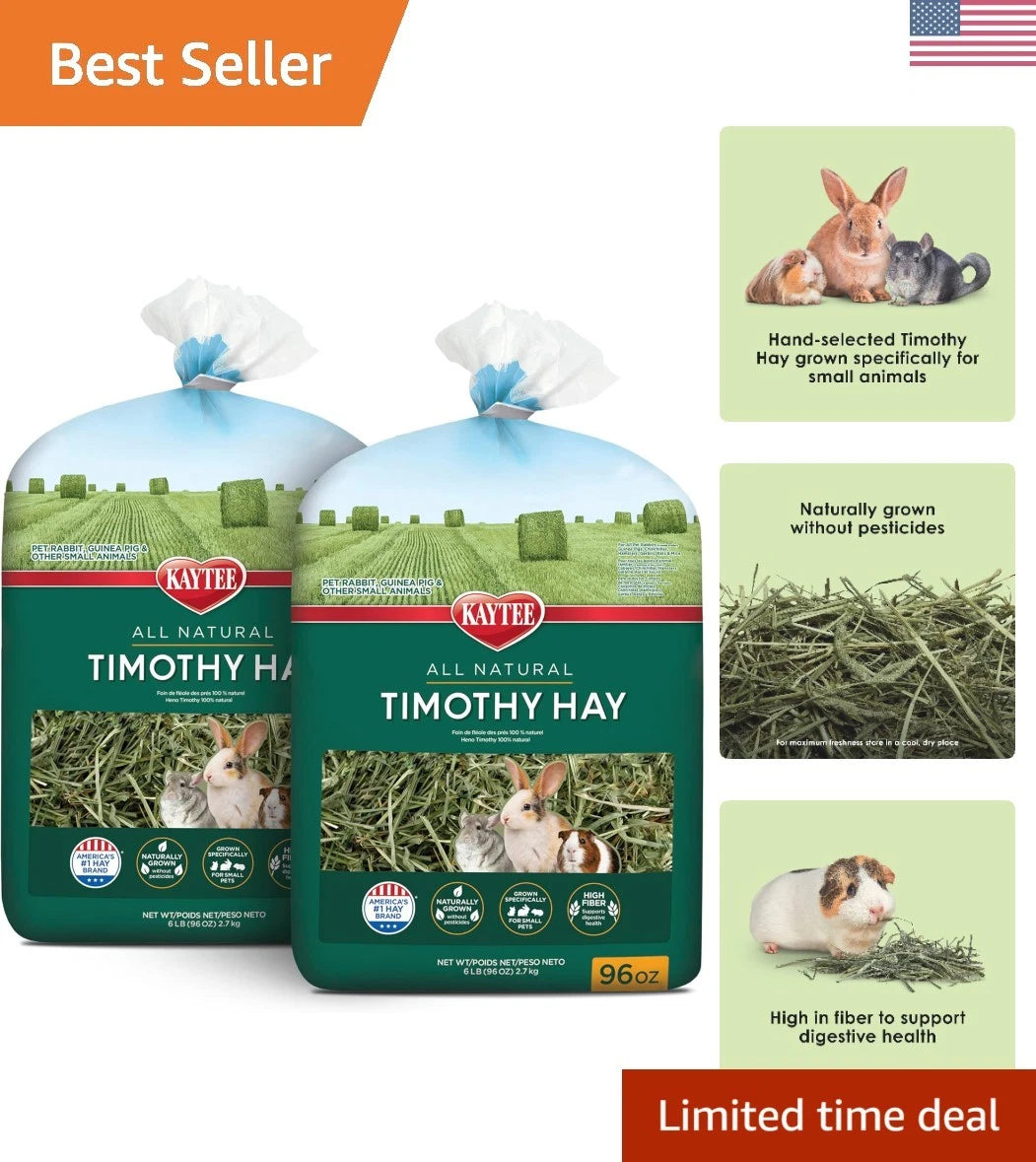 12 lbs Hand-Selected Timothy Hay for Small Pets