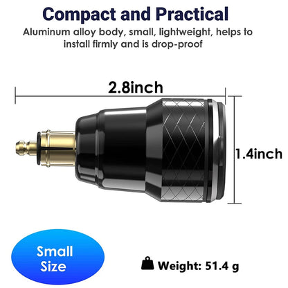 Dual USB Charger for BMW Motorcycle (Hella DIN Plug Socket Adapter)