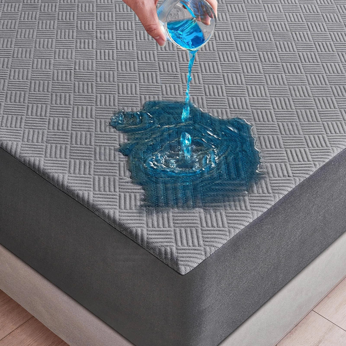 Waterproof Mattress Protector for Queen Size (6 to 18 Inch)