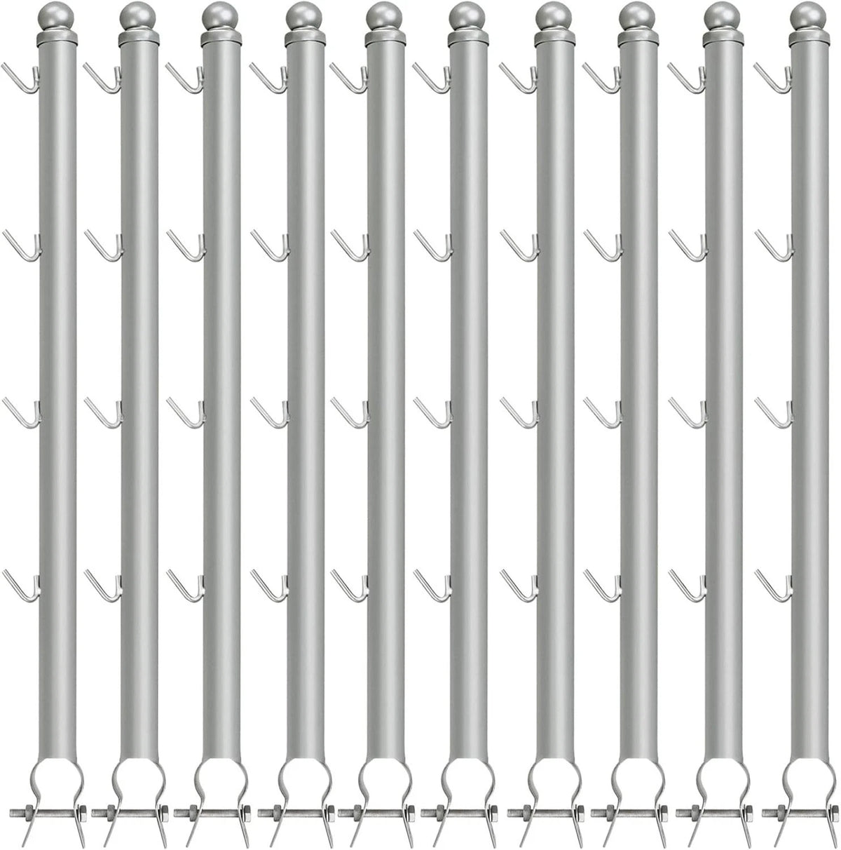 10-Pack Barbed Wire Arm Extensions for Chain Link (25") Galvanized Steel