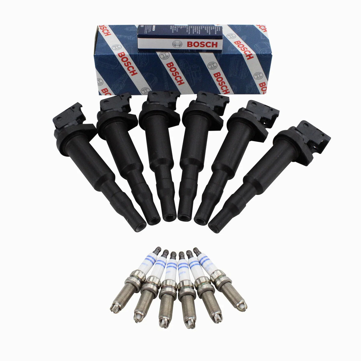 Ignition Coils and Spark Plugs Kit for E82 BMW 335i (Bosch)