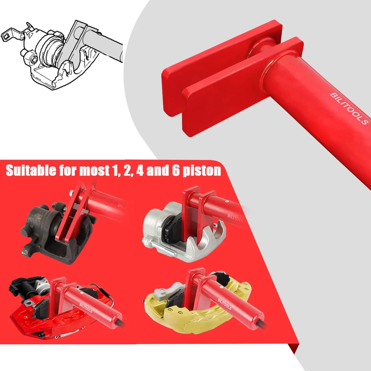 2X Brake Caliper Compression Tool for 16 Piston Disc Brakes