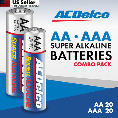 40 Count Powermax ACDelco AA AAA Batteries