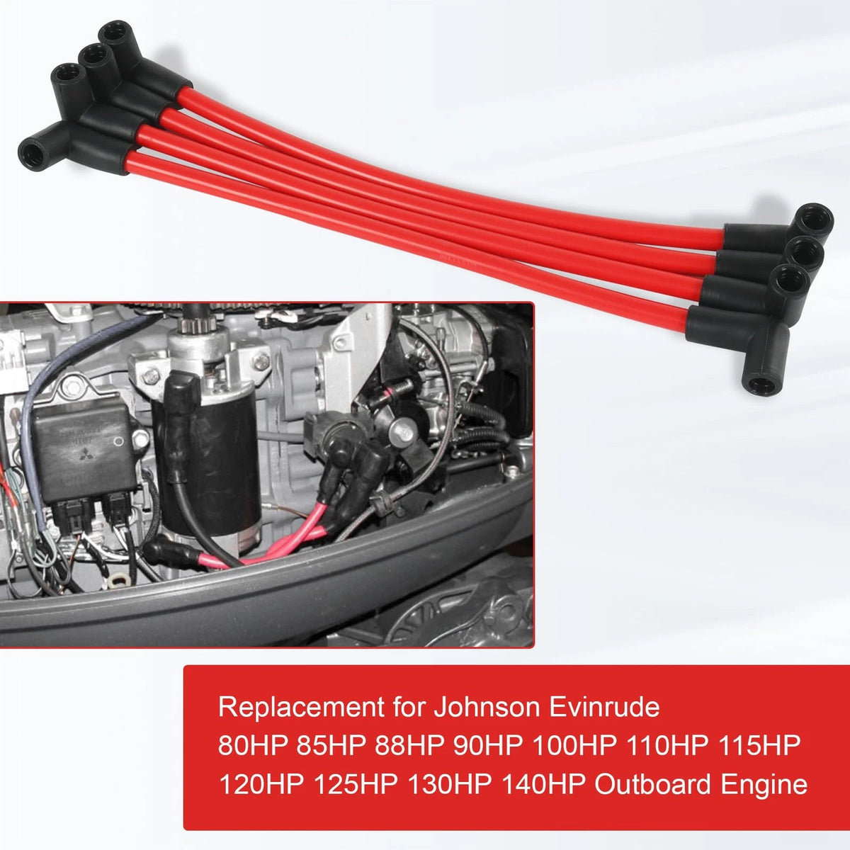 10mm Spark Plug Wire Set for Johnson (Marine)
