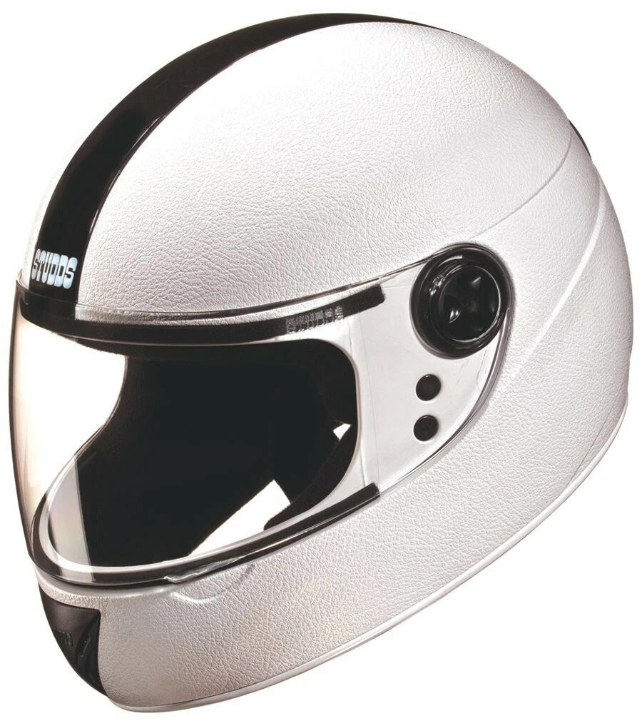 Studds Chrome Elite Full Face Helmet for Riders (XS Size, White)