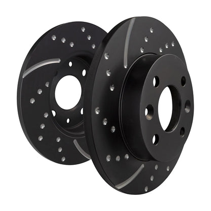 2X GD411 EBC Brake Discs for Honda Civic Coupe Sedan (1992–2001)