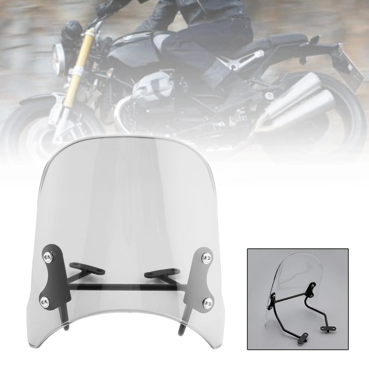 Windshield for BMW R nineT Scrambler (2014–2024) WIN-B638-CLE Clear