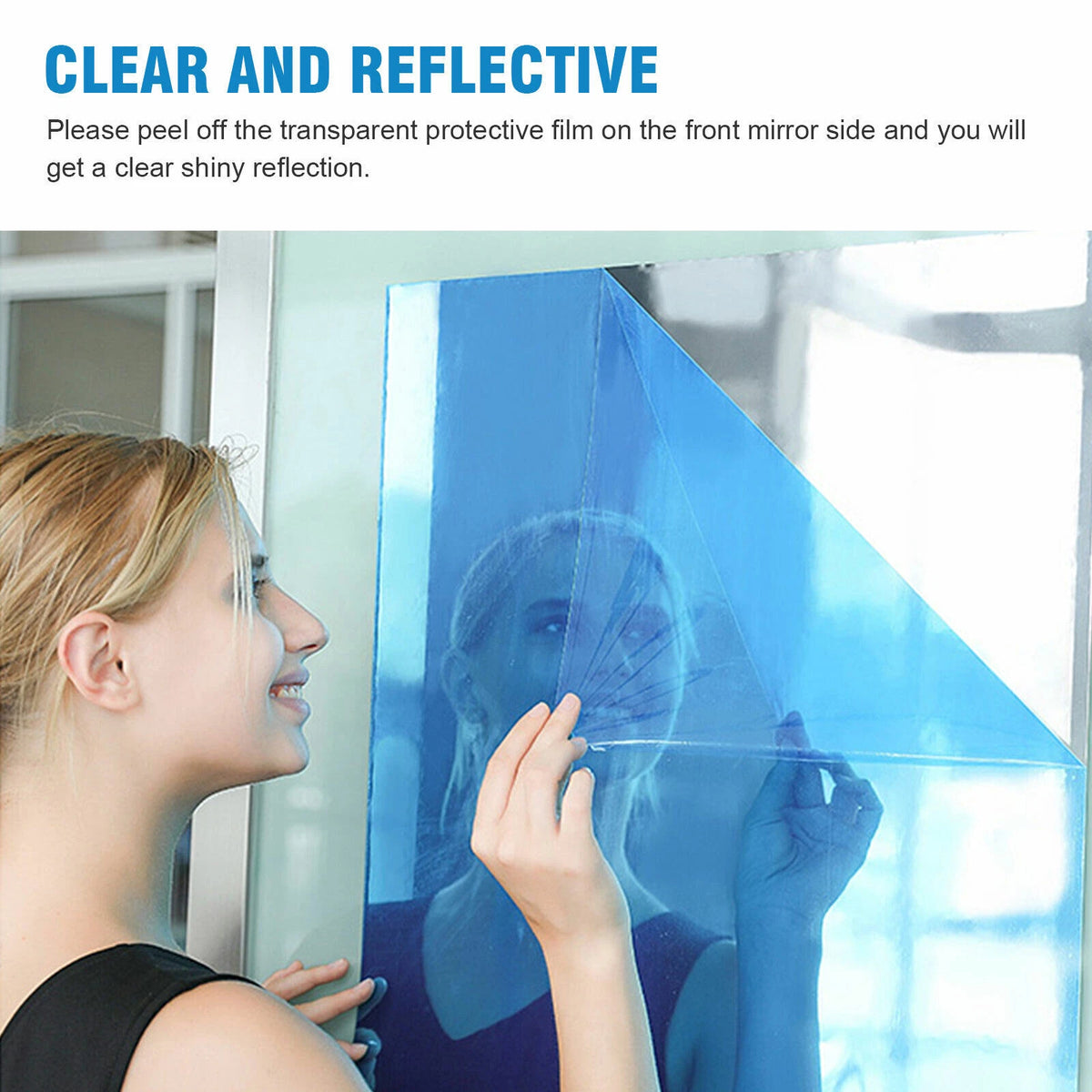 Mirror Reflective Wall Stickers for Kitchen Decor (Self-Adhesive)