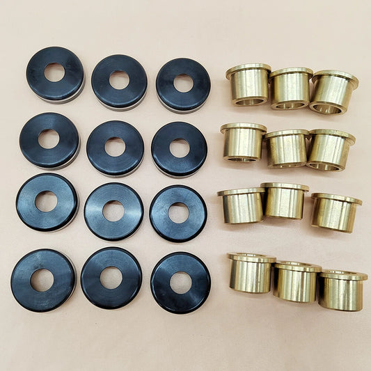 12x A-Arm Bushings & Dust Cover Caps Kit for Yamaha Raptor 125 250 660R 700 700R (2001–2023) - 5YT-23517-00-00, 90381-15088-00
