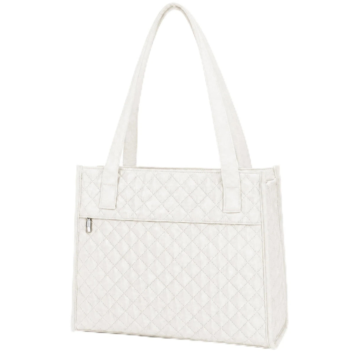 Tote Bag for Women, Lightweight Quilted Puffer with Compartments