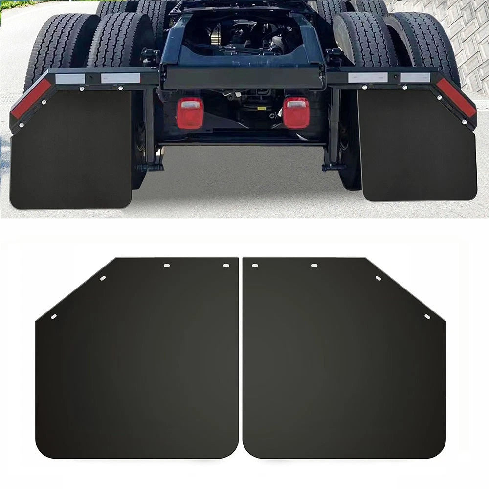 Set of 2 Angled Spring Loaded Mud Flap Hangers for Semi Truck (ABF2424 5mm-301-1)