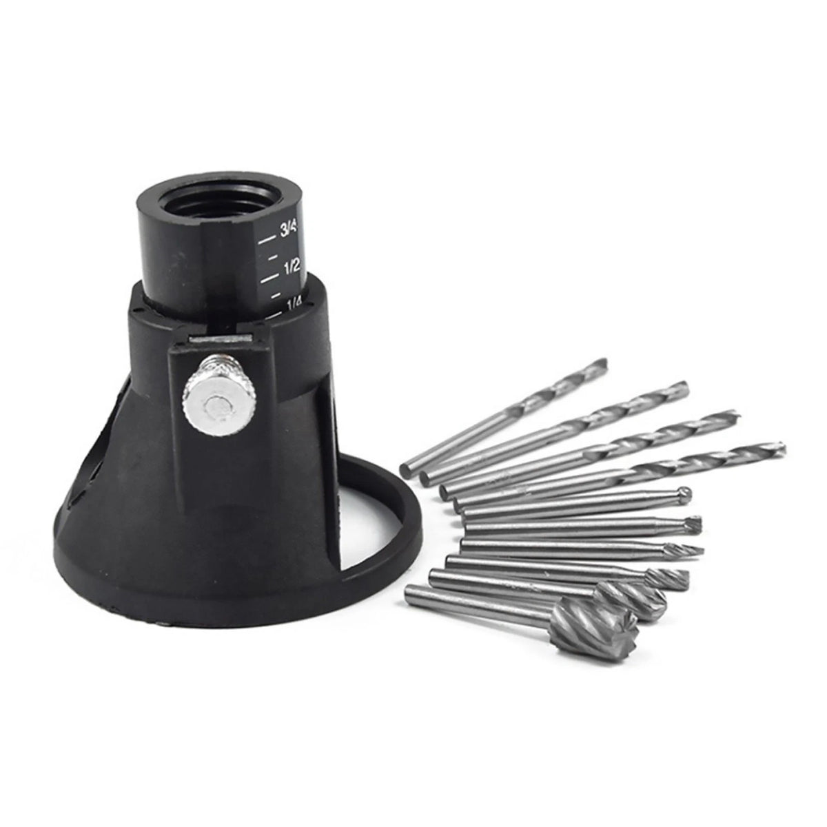 Large Window Rotary Tool with 10 Drill Bits