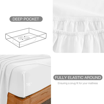 Twin Sheets Set for Single Bed (Cooling Hypoallergenic Microfiber)
