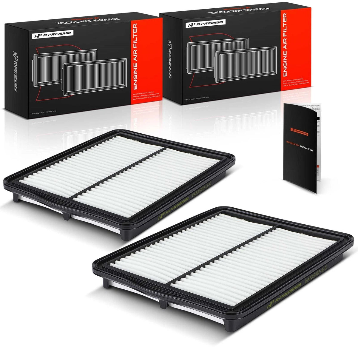 2X Engine Air Filter for Kia Sorento (2003–2009) 281133E000, CA9525