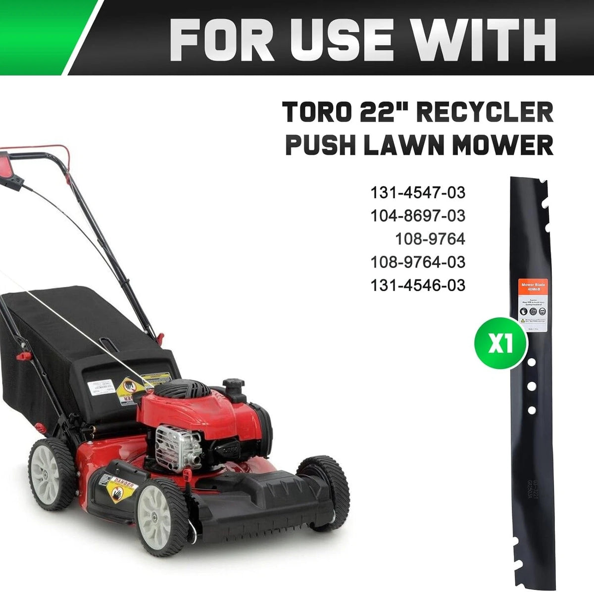 22'' Commercial Mulching Blades for Toro (2013–2023)