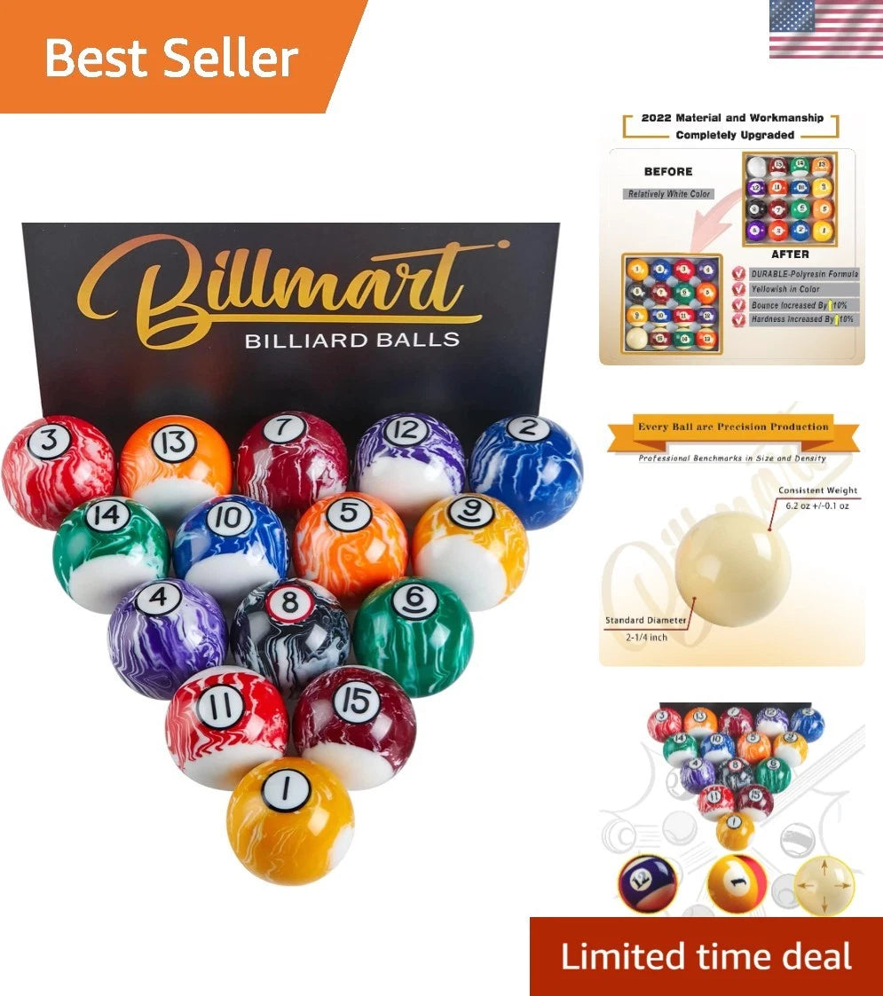 16-Piece Billiard Balls Set for Professional Play