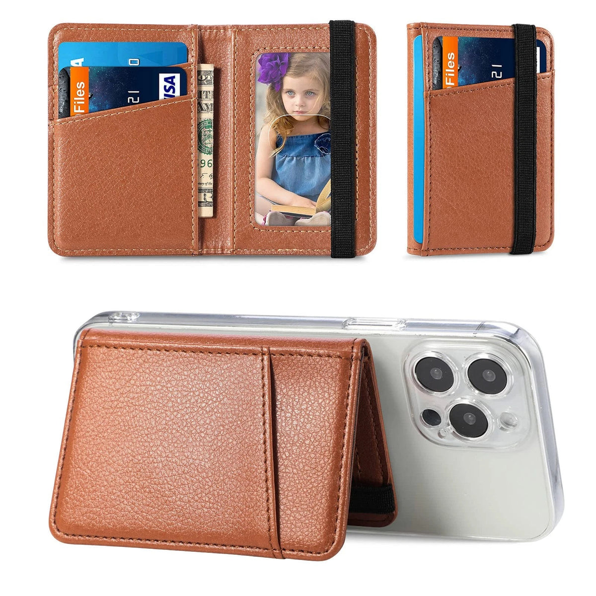 Wallet Stick on Phone Case for Brown (No Year Range)