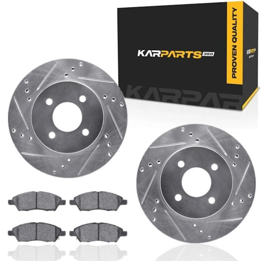 Rotor Set Front for Nissan Micra (2015–2019) ALX-PAU-DF-7512-67072-CLA2, Drilled and Slotted