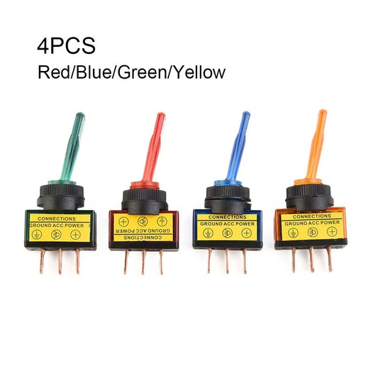 Set of 4 Rocker Switches for Interior Replacement (Metal + Plastic)