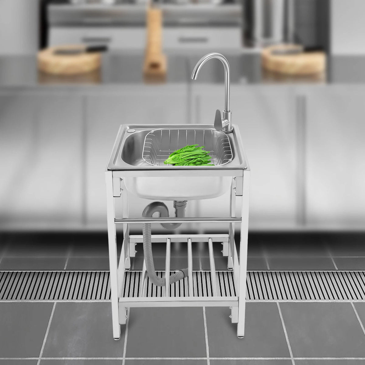 Single Basin Kitchen Sink for Home Laundry (No Part Numbers Supplied)