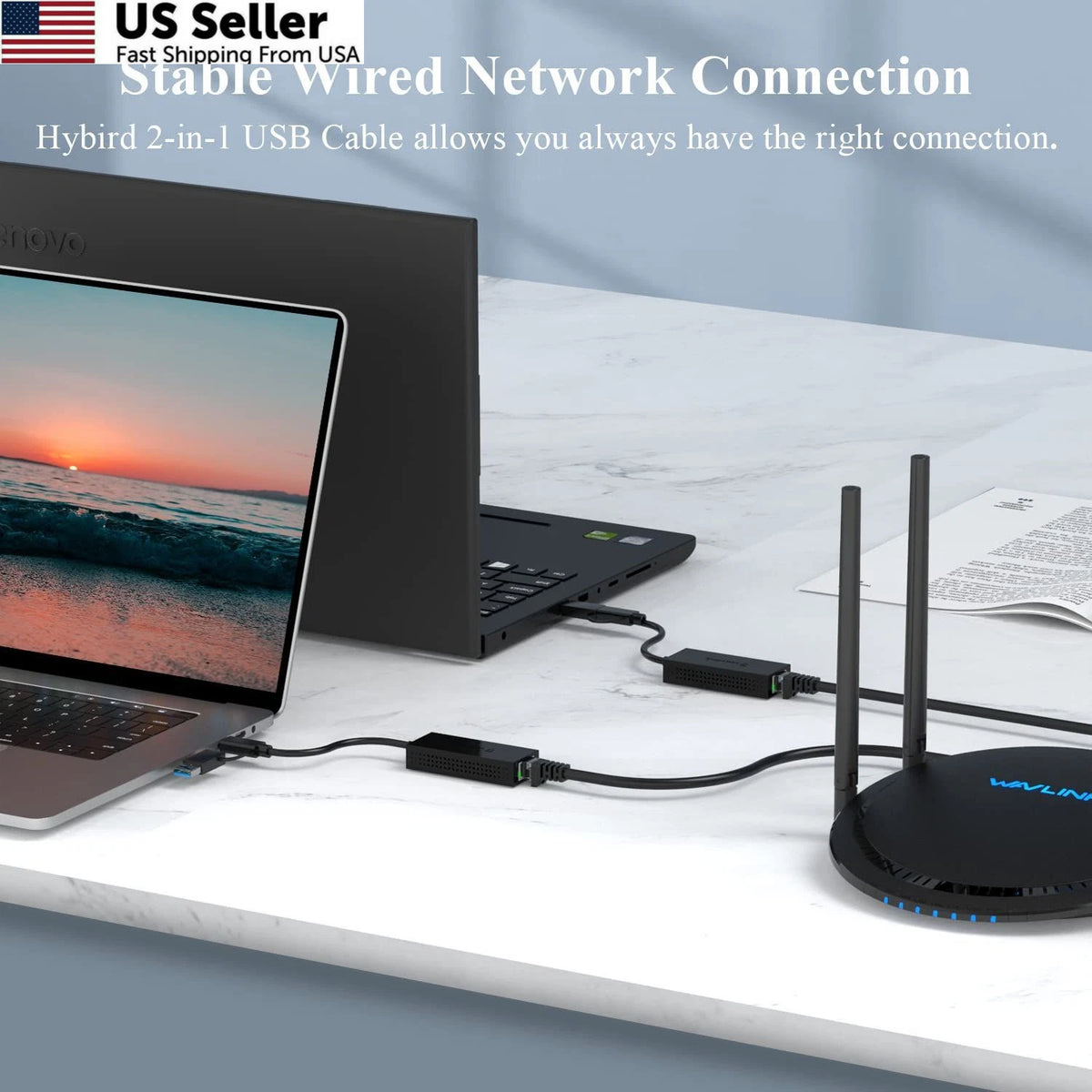 USB C to 2.5G Ethernet Adapter for Universal Use (2010–2023)