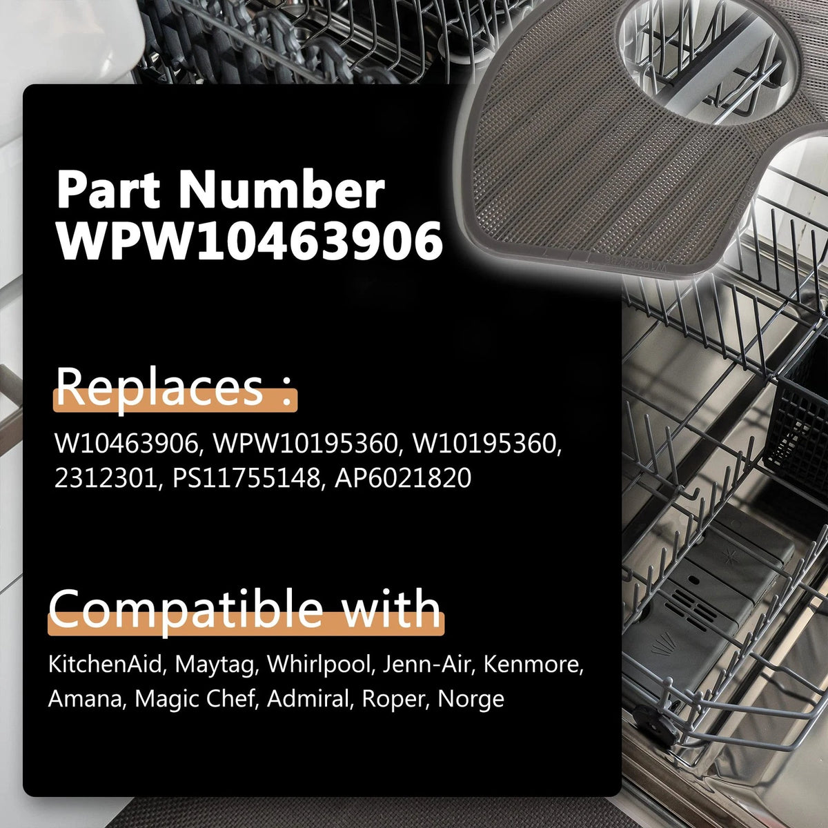 Dishwasher Filter Replacement for WPW10463906