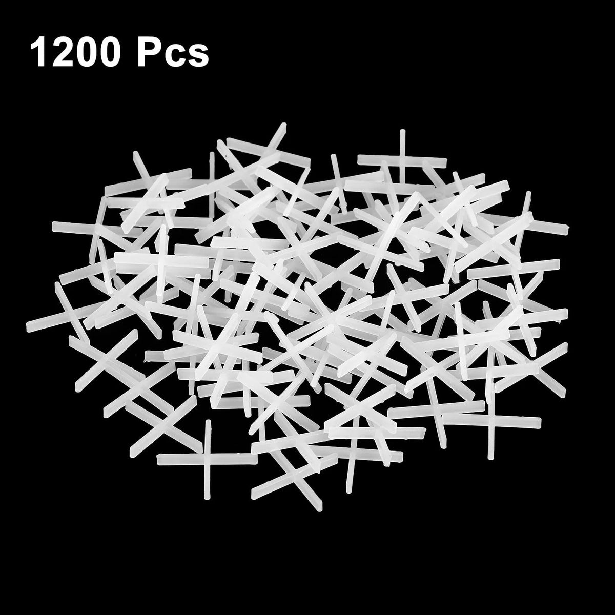 1mm Tile Spacers for Wall Floor (1200 Pcs) Cross Shape, White