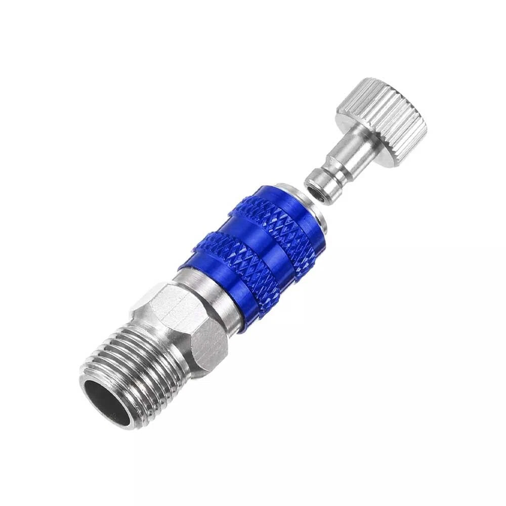 2X Air Brush Connector Adapters Quick Connect - Blue