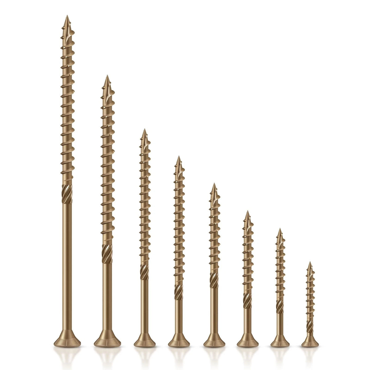 1 Inch Deck Screws for Exterior Decking (Bronze, 1lb Box)