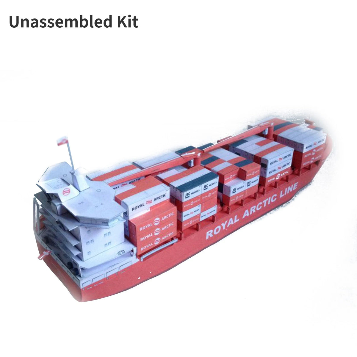 Unassembled Danish Container Ship Mary Arctica Boat Paper Ship