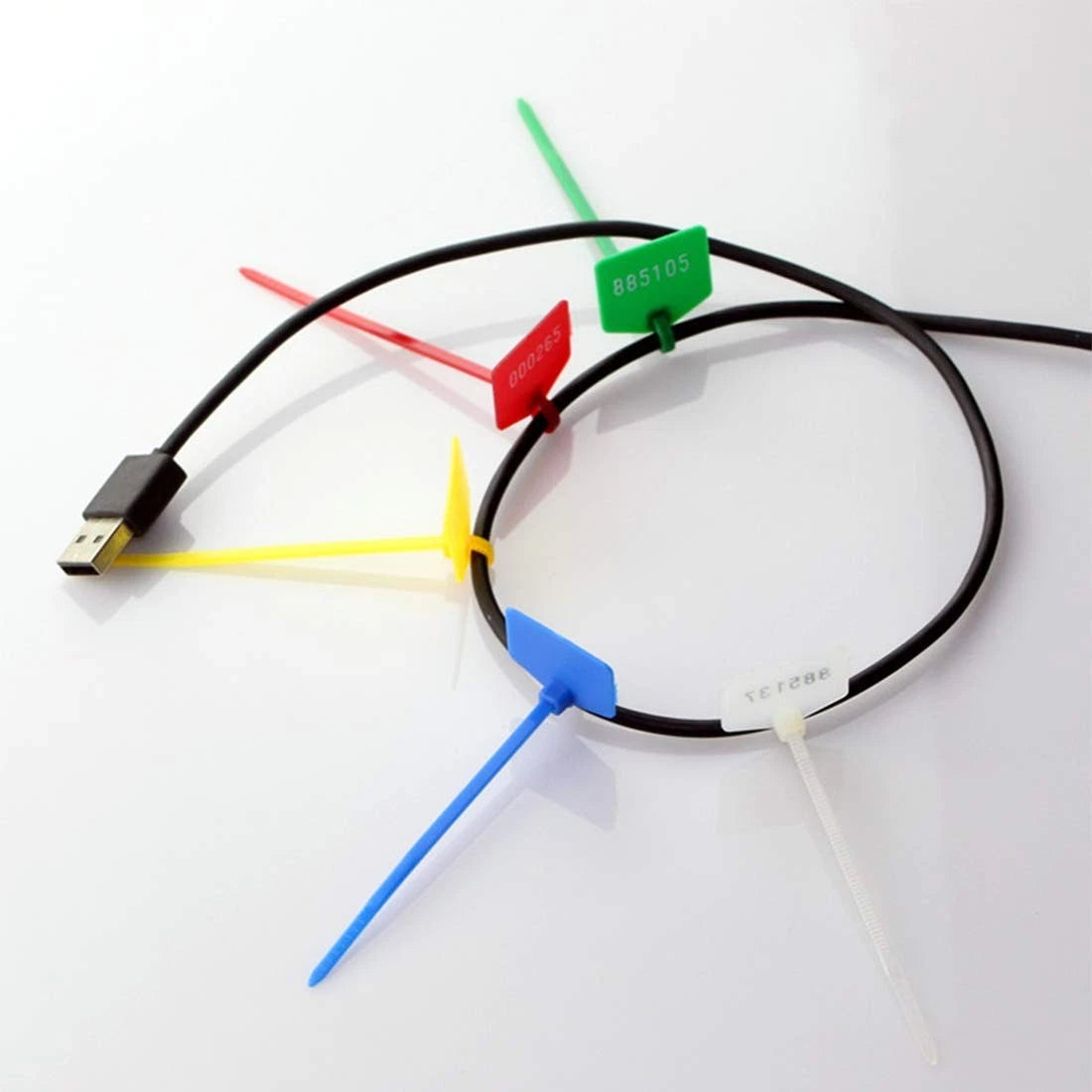 100 Pcs Multicolor Cable Zip Ties for Automotive Use
