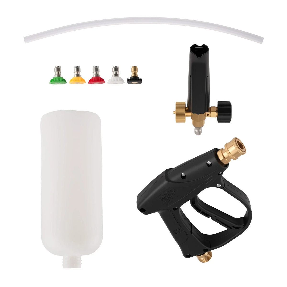 Car Wash Snow Foam Lance Kit - 5 Spray Tips (1/4") Included