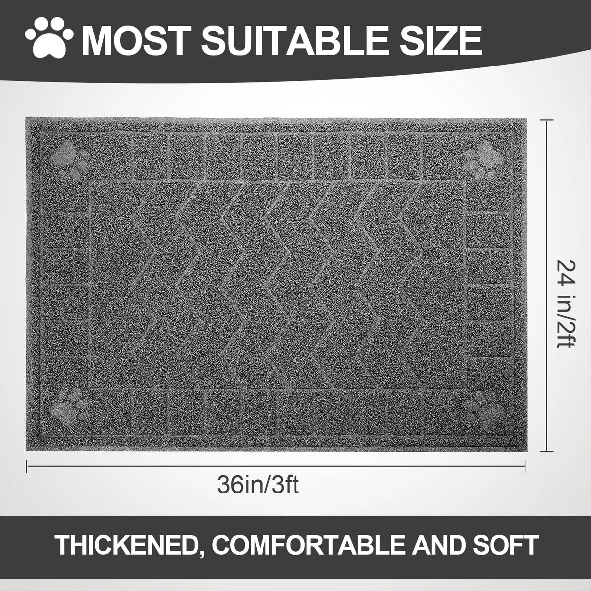 XL Large Cat Litter Box Mat Pad for Easy Cleaning