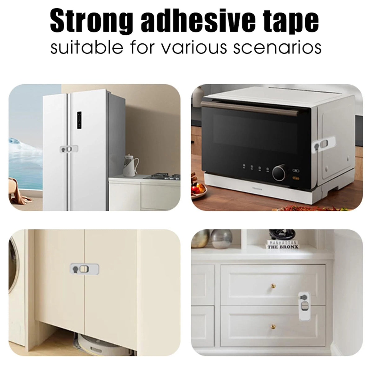 2 Pack Fridge Locks for A-Grey