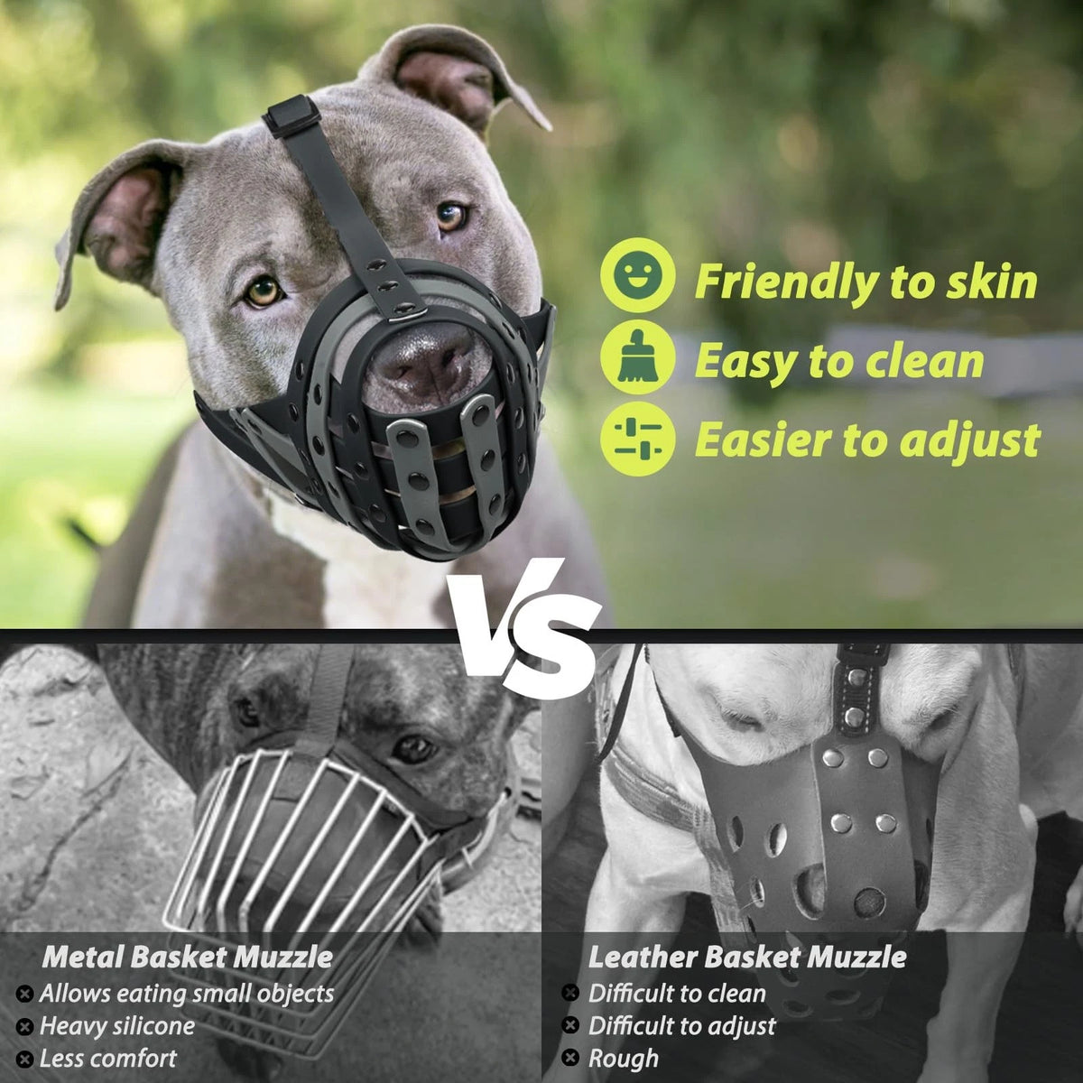 Pitbull Muzzle for Large Medium Dogs (2010–2023)