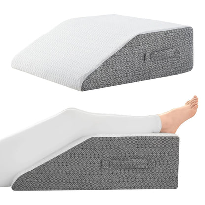 Nordjager Leg Pillow for Elevation - 8 Inch, Grey & White