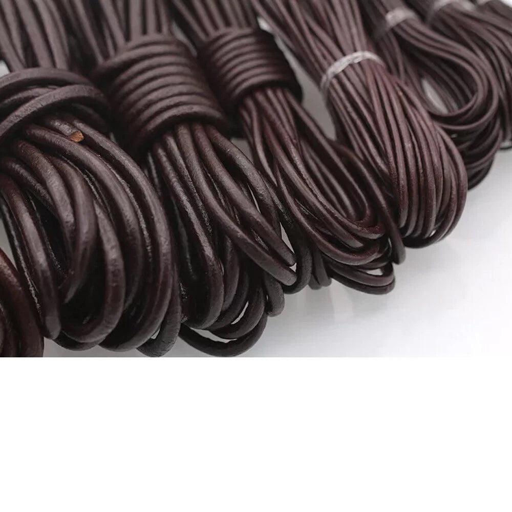 Leather Cord Lace Rope Weave String for Crafting (1-6mm)