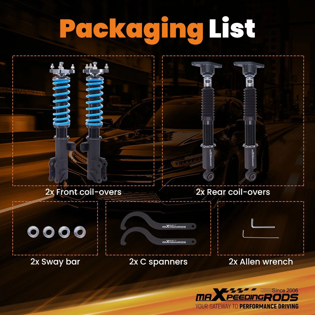 Adjustable Coilovers Kit for Mazda CX-5 2013-2016 T6 Shocks Struts