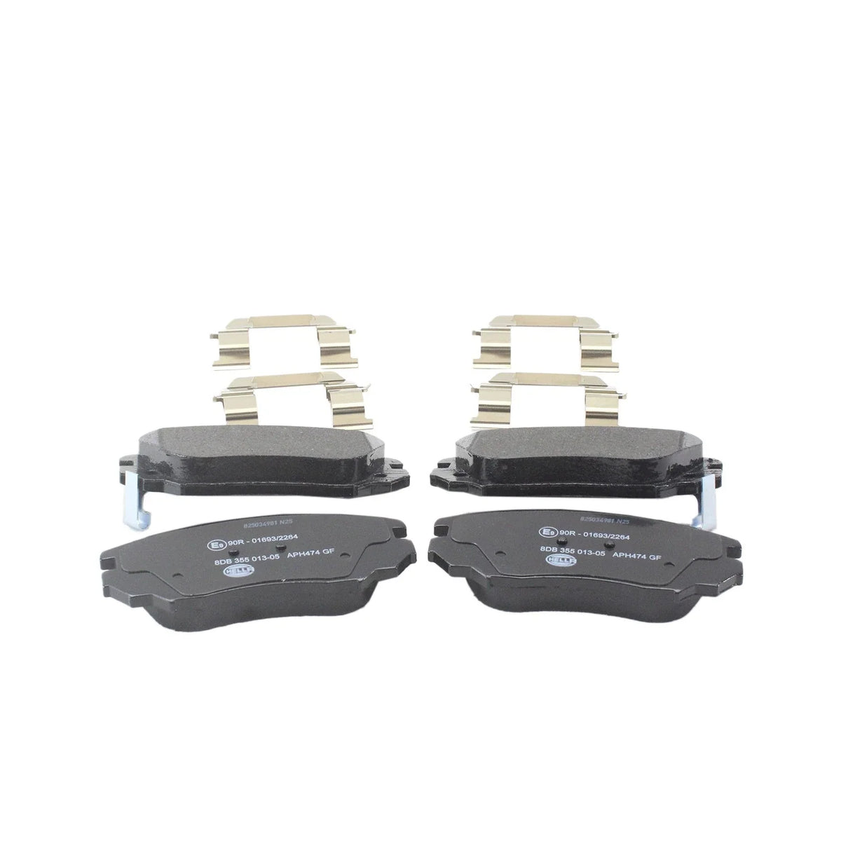 Set of 4 Hella Low-Metallic Front Disc Brake Pads for Buick Chevy Saab GMC
