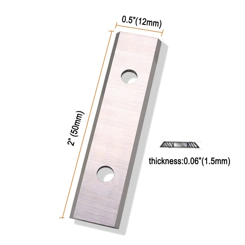 10X Double-Edged Reversible Carbide Scraper Blades 2" Heavy Duty