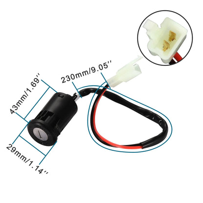 Ignition Switch for Electric Scooter Motorcycle (2-Wire)