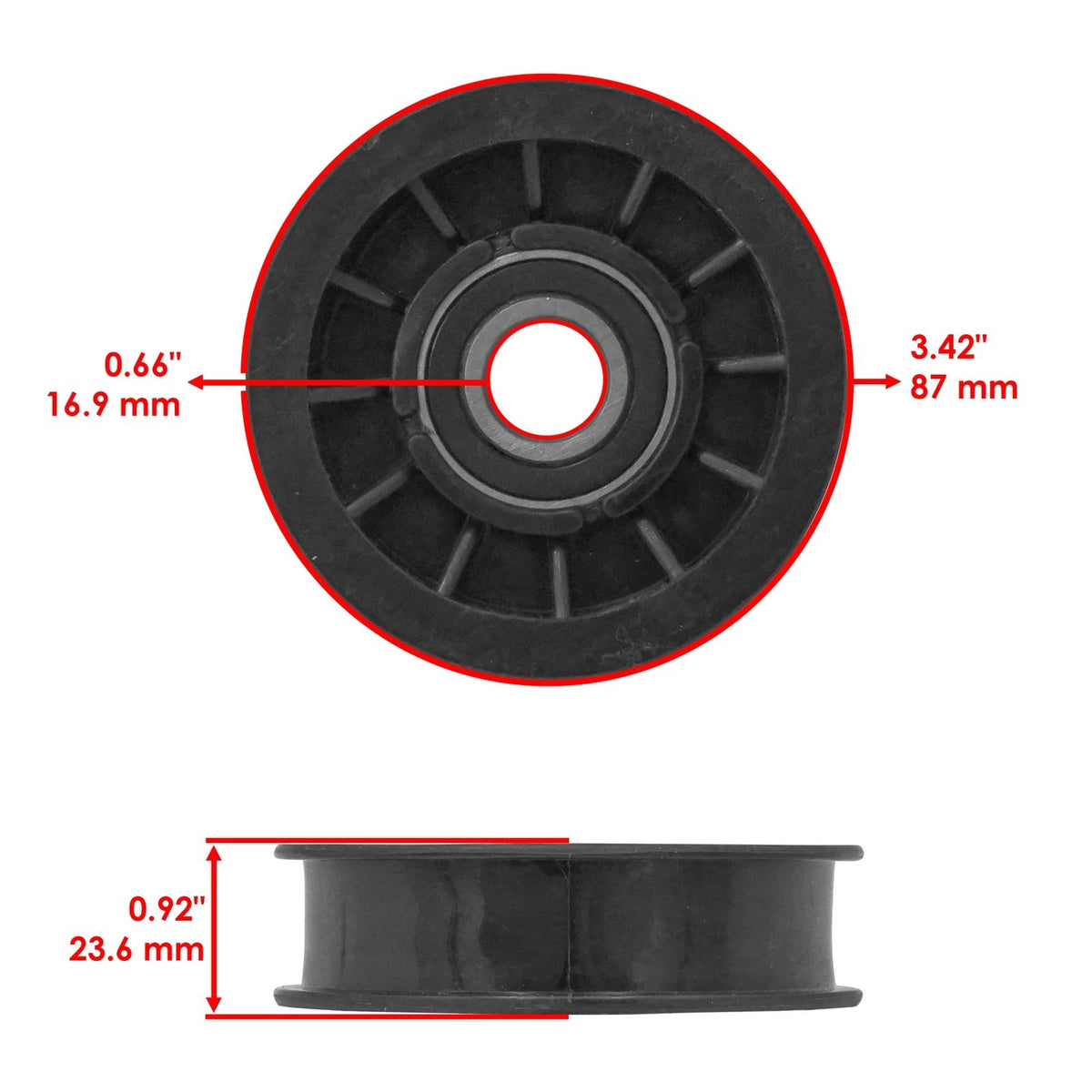 Drive Pulleys with Belt for Cub Cadet MTD (PY173, PY223, BT625)