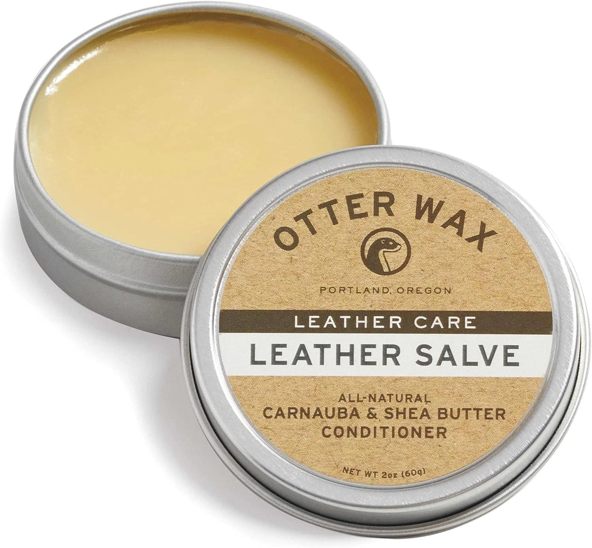Otter Wax Leather Salve 2oz for Universal Conditioning