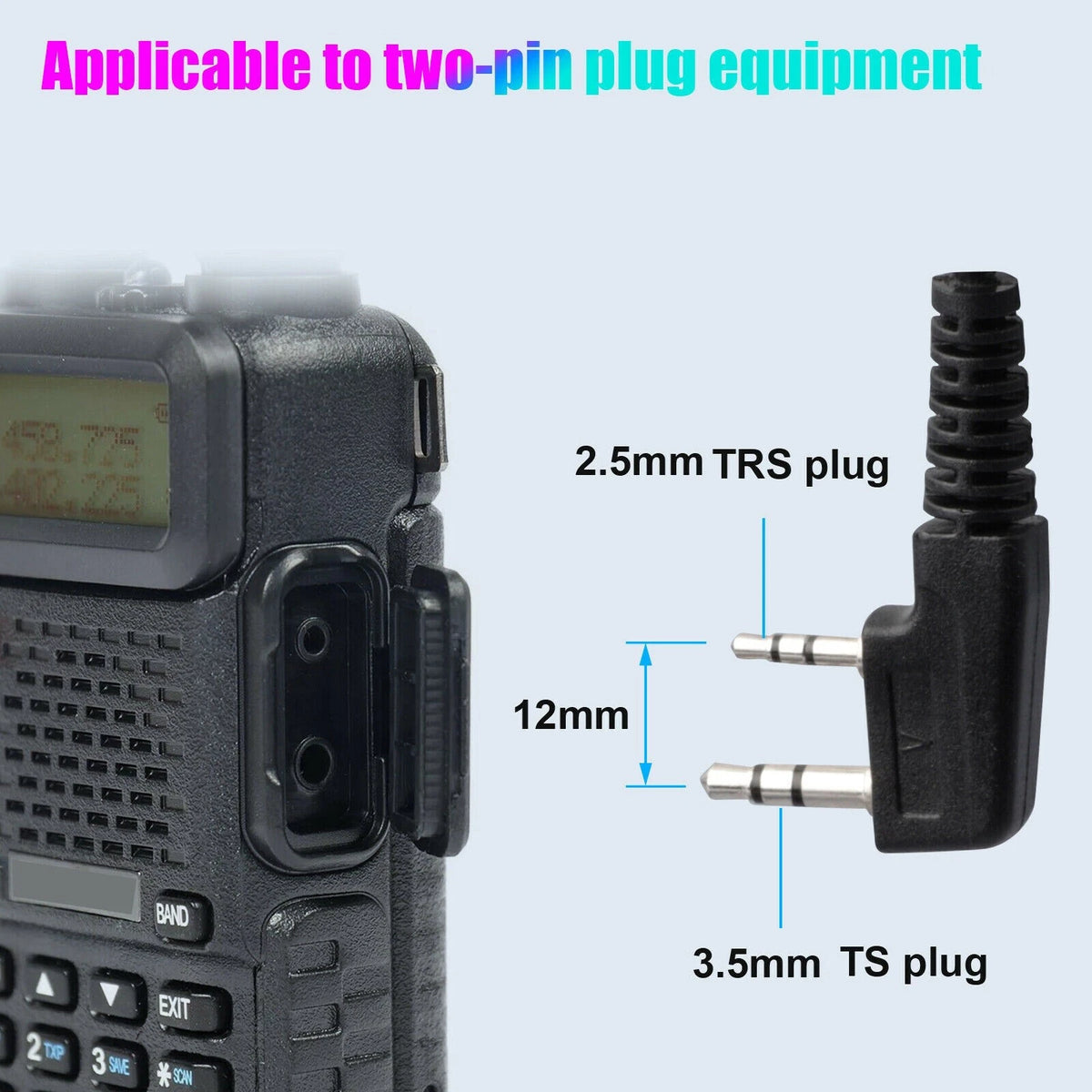 2X Earpiece Headset for BAOFENG/BAOJIE/WEIERWEI Radio