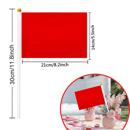 25 Pack Mini Red Flags for DIY Party Decor