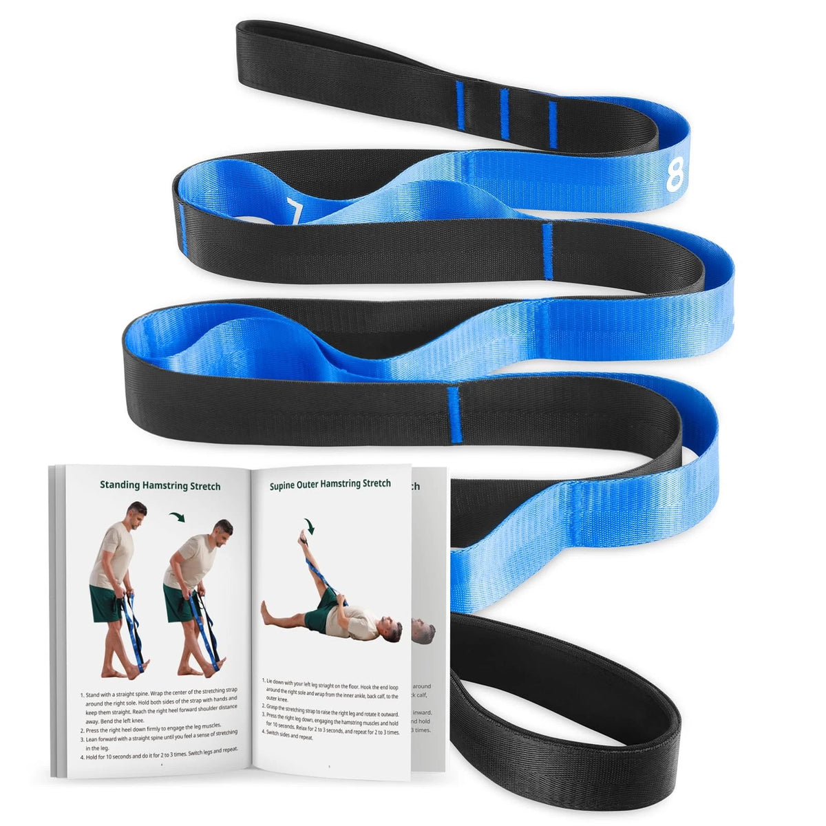 Stretching Strap for Physical Therapy Yoga (Non-Elastic)